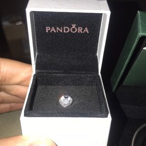 Pandora heart bracelet and diamond charm